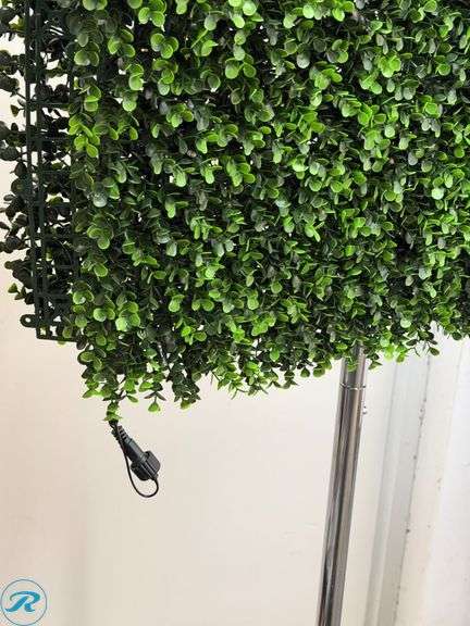 Golden Select:  Boxwood Artificial Hedge Panel with Lights-  Like New - Roller Auctions