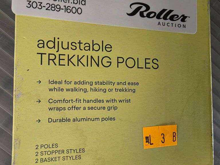 All In Motion Adjustable Trekking Poles, Aluminum, Comfort Handles - Roller Auctions
