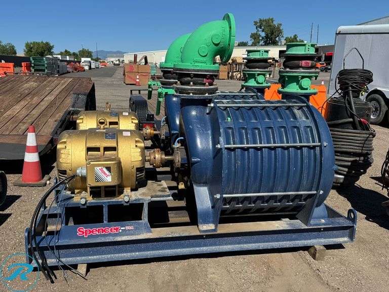 Spencer C31R4634 Power Mizer Electric Blower, Baldor Super-E 75 HP Motor, 3-Phase, 480 Volt, 80 Amp, 8" Intake S/N: 500479
