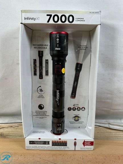 Infinity X1 7000L Dual Power Rechargeable Flashlight - Like New/Opened - Roller Auctions
