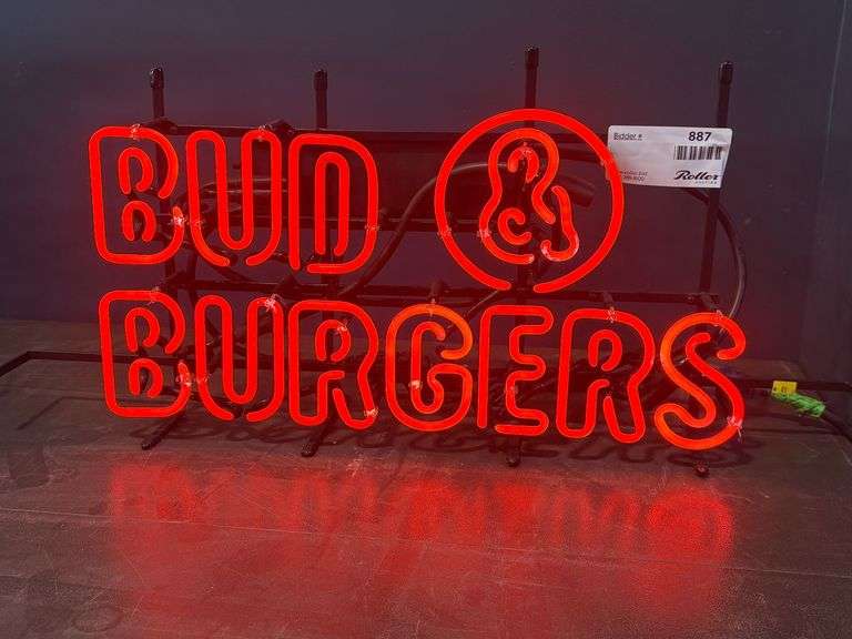Bud & Burgers Neon Sign