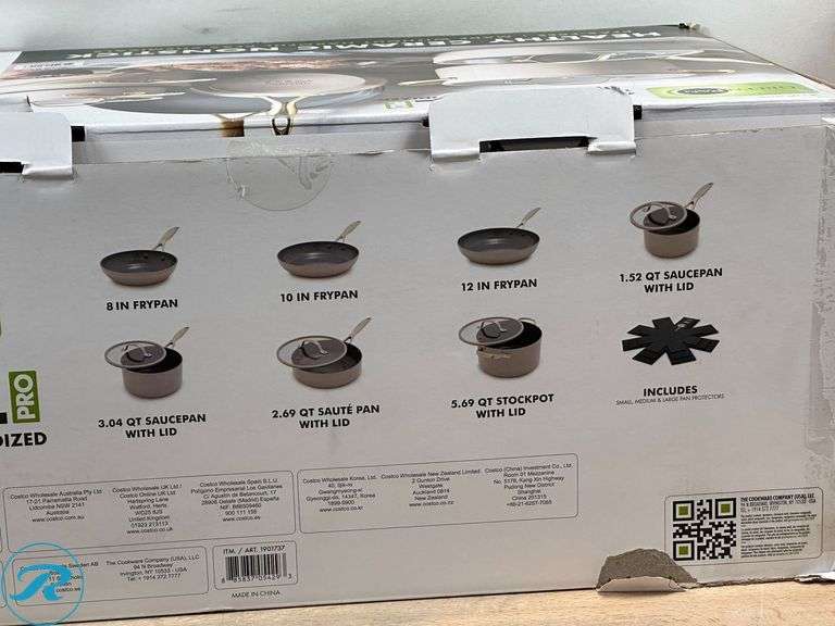 The Original Green Pan: Jewel Pro, 11-Piece Hard Anodized Cookware Set, Taupe-  New/ Open Box - Roller Auctions