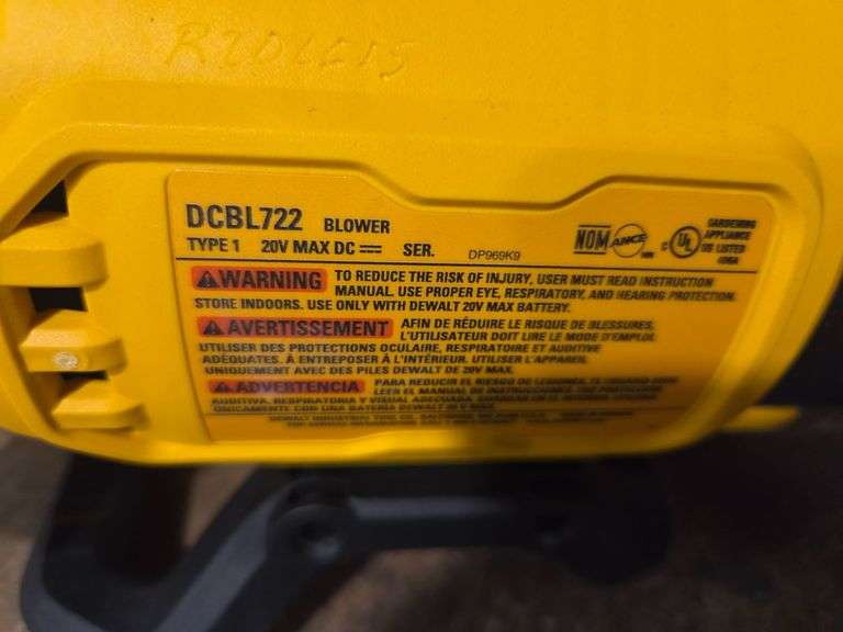 DeWalt DCBL722 20V Max Cordless Leaf Blower With Battery and Charger - Roller Auctions
