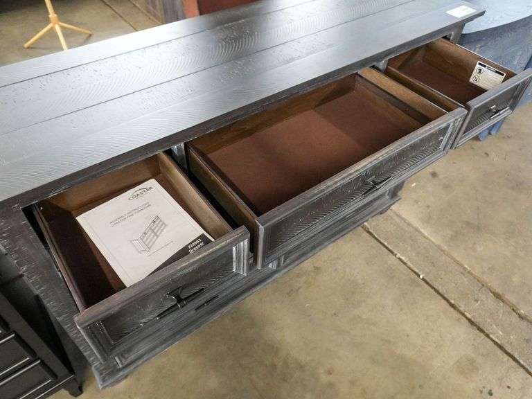 Coaster 222883 9-Drawer Dresser, Dark Finish, 64” x 19” - Roller Auctions
