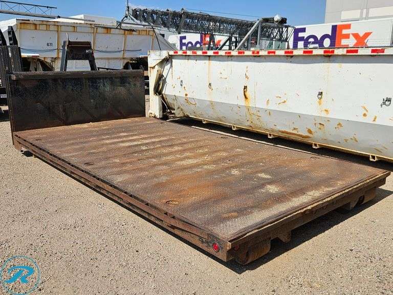 15' Roll-Off Flatbed, Hook Lift, 2' Ramps - Roller Auctions