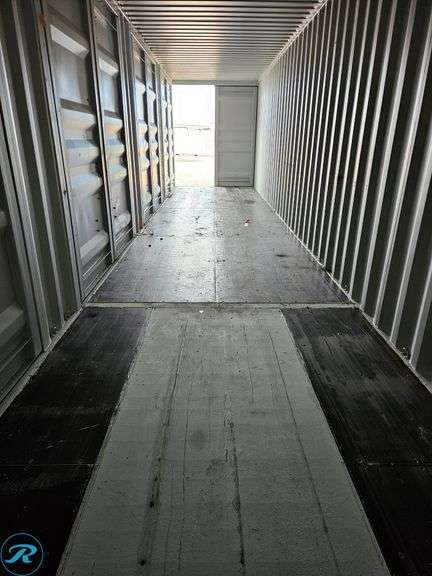 New 2026 40' Steel Storage Container, High Cube, 9'6" H X 8' W, (4) Double Door Side Openings - Roller Auctions