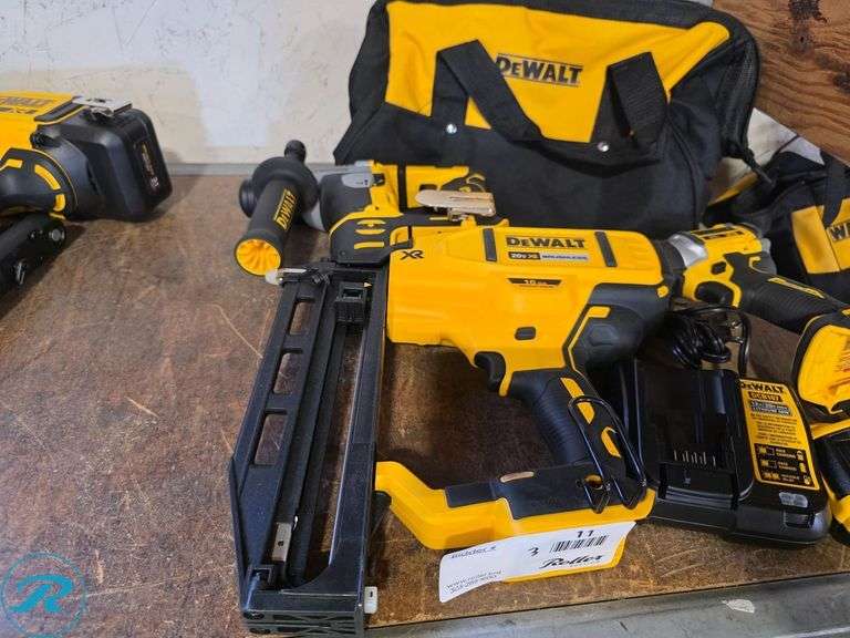 (3) Dewalt 20V Cordless Power Tools with Charger and (1) Battery - Roller Auctions