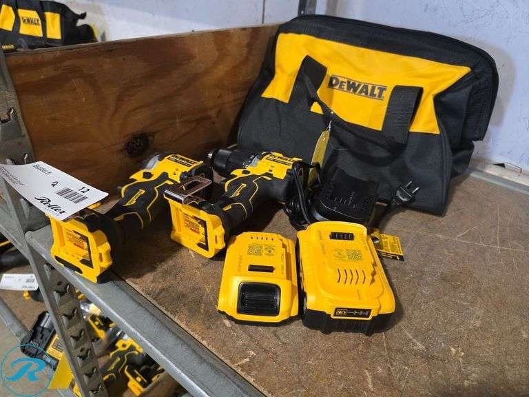 Dewalt DCD799 Hammerdrill and DCF850 Impact Driver Cordless Combo Kit, 20V, (2) Batteries and Bag