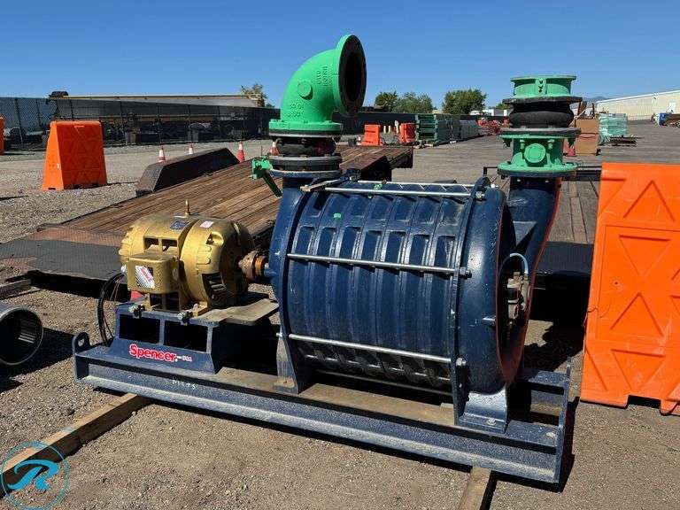 Spencer C31R4634 Power Mizer Electric Blower, Baldor Super-E 75 HP Motor, 3-Phase, 480 Volt, 80 Amp, 8" Intake S/N: 500478
