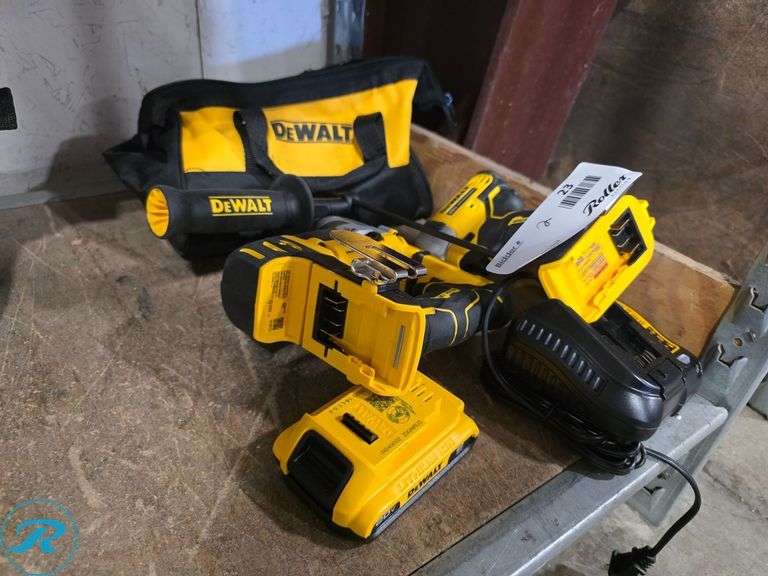 DeWalt DCF809 20V Cordless Impact Driver, DCH172 20V Rotary Hammer, Battery, Charger, Bag