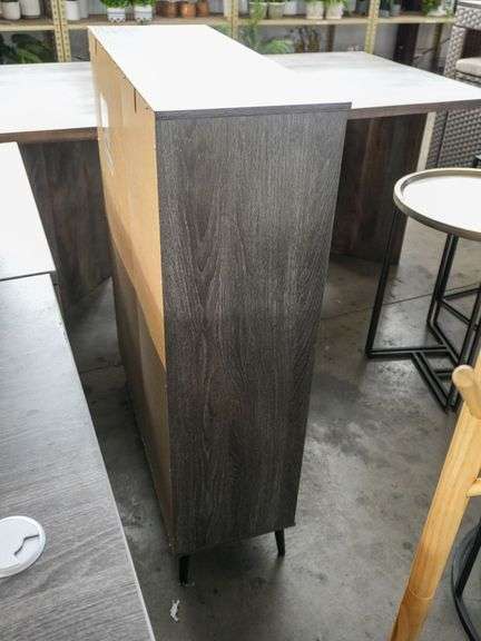 Modern Wood Finish Open Shelf Bookcase, 30” x 14” - Roller Auctions
