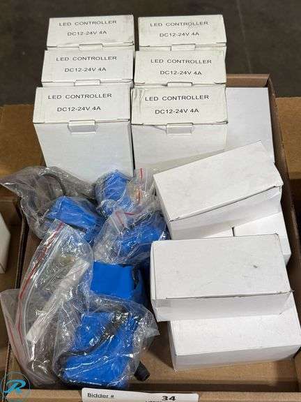 Tray of LED Controllers DC12-24V 4A With Batteries and Charges