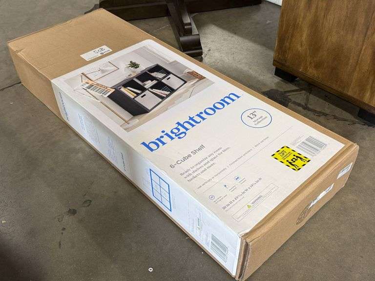 New Brightroom BR21-1006-013 6-Cube Shelf, Black Oak Finish, 30" H x 43 13/16" W x 14 9/16" D