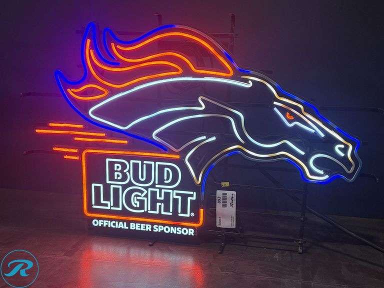 Bud Light Denver Broncos Lighted Sign