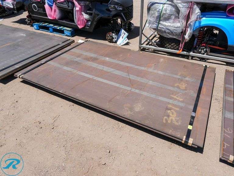 (2) New Pieces of Steel Road Plate, 60" x 96", 3/4" Thickness