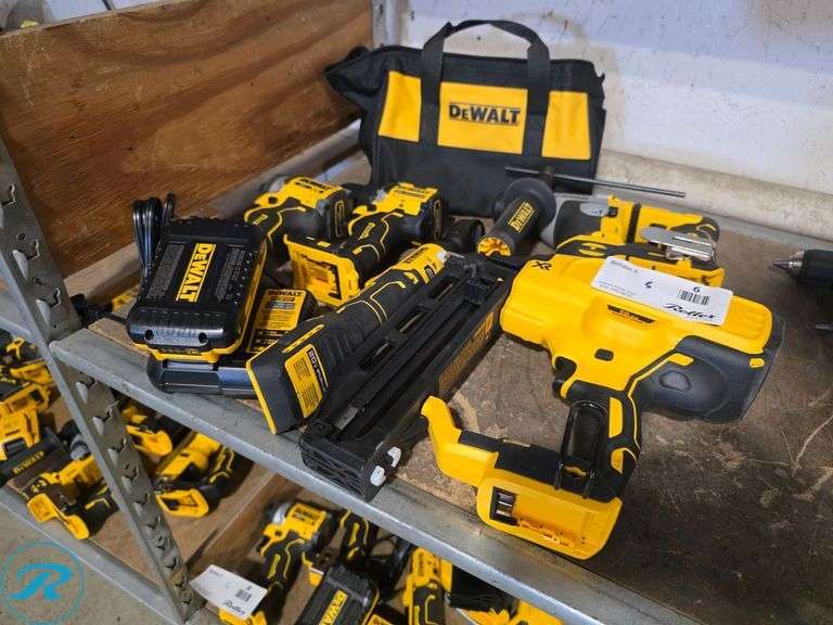 (5) Dewalt 20V Cordless Power Tools with Charger and (1) Battery