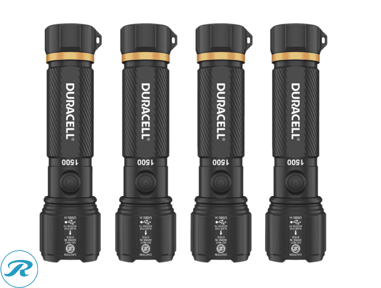 Duracell Hybrid Flashlight, 1500 Lumens, 4ct - Like New/Opened