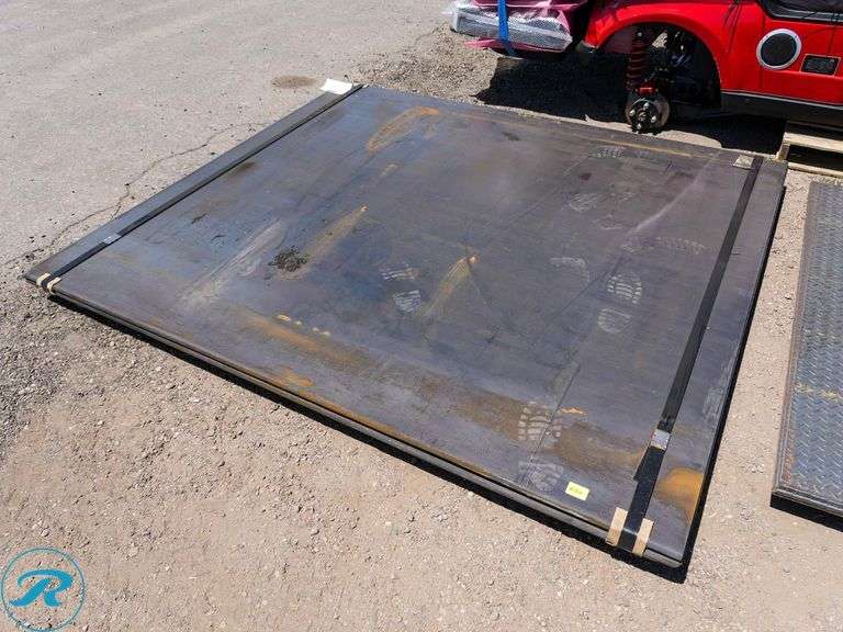 (2) New Pieces of Steel Road Plate, 73" x 83", 3/4" Thickness