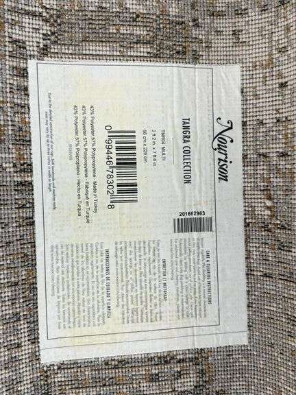 Nourison Tangra Collection TNR04 Multi Runner Rug, 2 Ft 2 In x 7 Ft 6 In - Roller Auctions