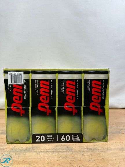 Penn Championship Tennis Balls, 20pk, 60 Balls - New