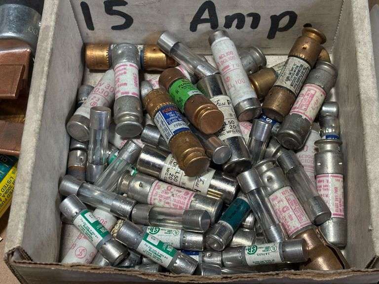 Tray of Assorted Fuses: Fusetron, Cooper, and Fuji Industrial - Roller Auctions