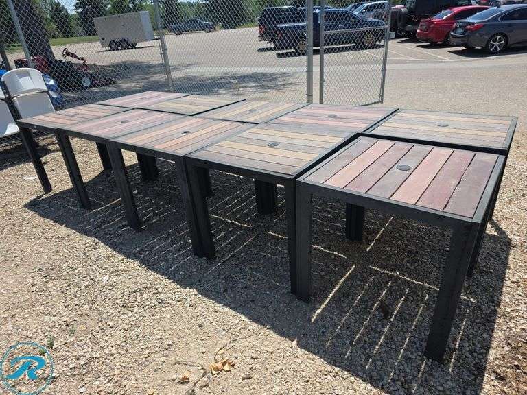 (10) Outdoor Tables, 29.5" x 29.5"