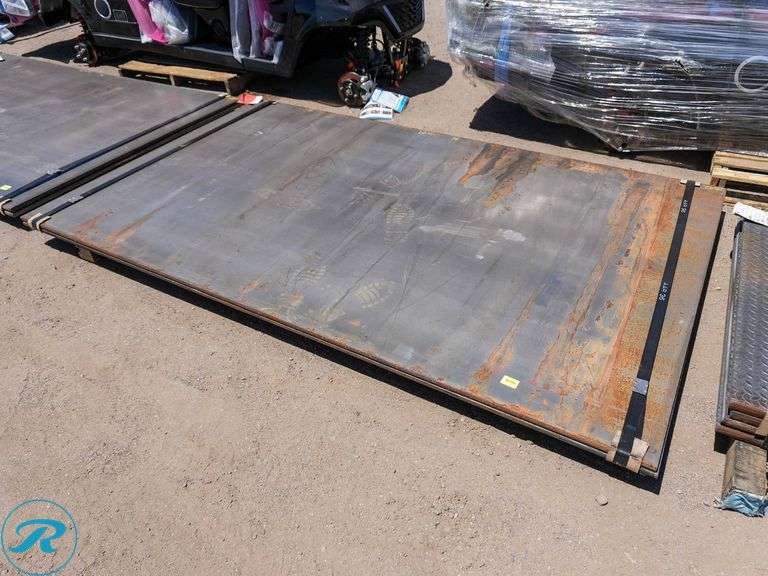 (2) New Pieces of Steel Road Plate, 60" x 99", 3/4" Thickness
