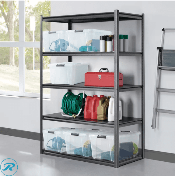 Gorilla Rack Z-Beam 5-shelf Steel Storage Rack, 48“ x 24“ x 72" - New/Opened Box - Roller Auctions