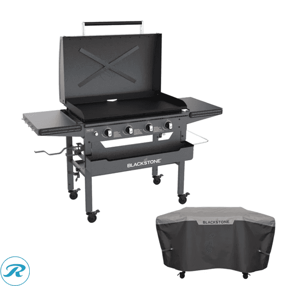 Blackstone 36” Omnivore Griddle with Hinged Hood and Soft Cover - Like New/Previously Put Together/Knob Broken/May Have Missing Hardware