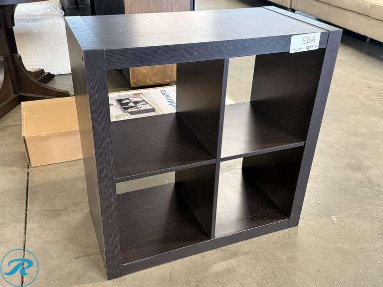 Black 4-Cube Storage Unit, 31" x 30.5" x 15.5"