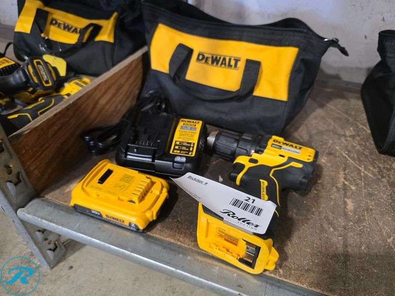 DeWalt DCD793 20V Cordless Drill Driver Kit with Charger, Battery, and Carry Bag