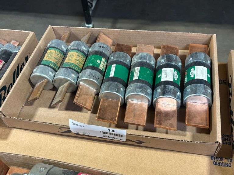 Tray of Bussmann Fuses