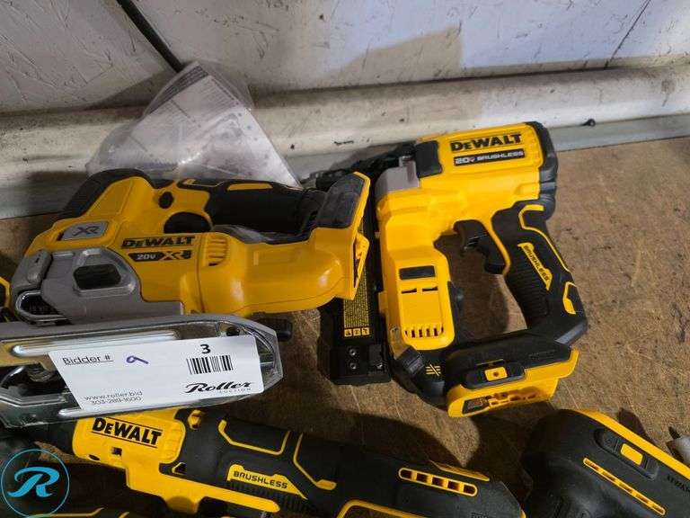 (9) Dewalt 20V Cordless Power Tools with Charger and (2) Batteries - Roller Auctions