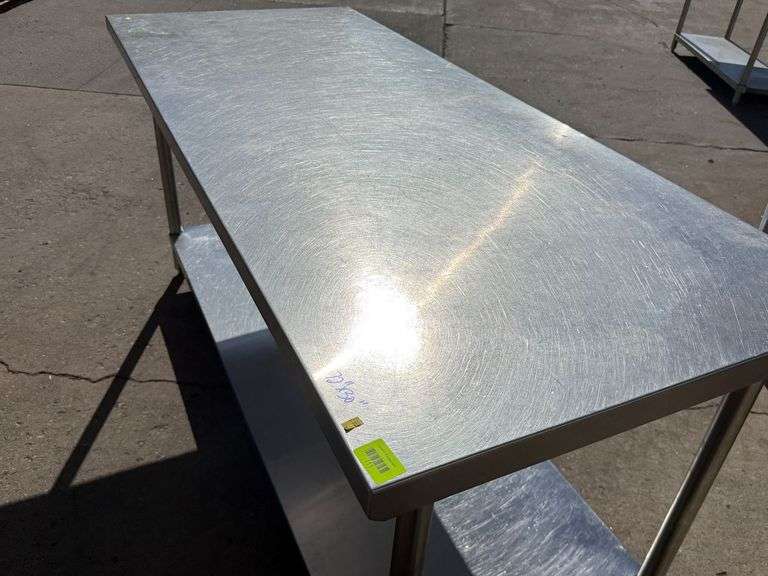 Stainless Steel Work Table with Undershelf, 72" x 30" - Roller Auctions