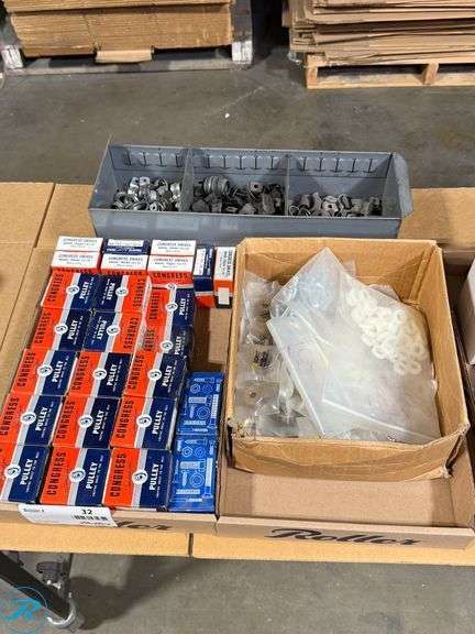 Congress Drives Pulley Model CA-250, Assorted Metal Clamps, and Plastic Spacers