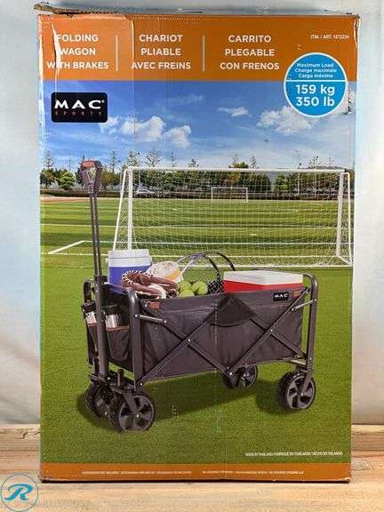 Mac Sports: XL Folding Wagon with Brakes- Like New - Roller Auctions