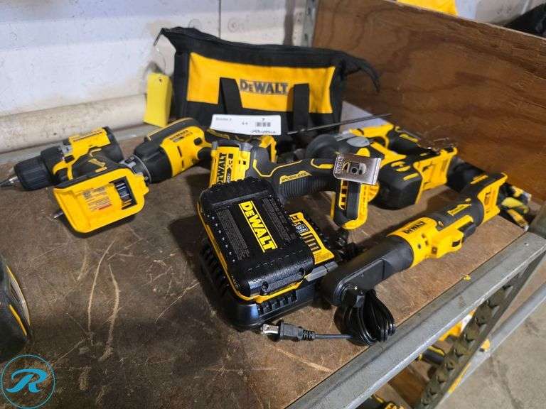 (5) Dewalt 20V Cordless Power Tools with Charger and (1) Battery