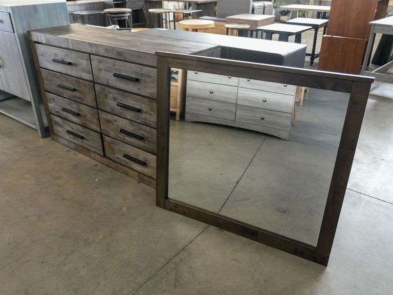 Coaster 222634 Dresser With Mirror, Wood Finish, Eight Drawers, 57” x 16”
