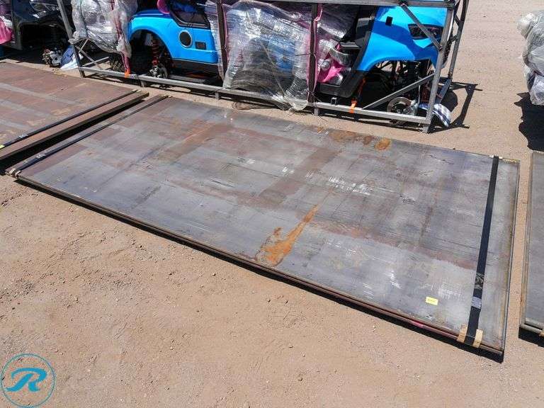 (2) New Pieces of Steel Road Plate, 60" x 117", 3/4" Thickness