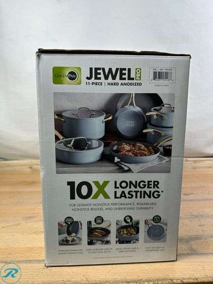 GreenPan Jewel Pro 11px Cookware Set Blue - Like New/Open Box/Small Scratches - Roller Auctions