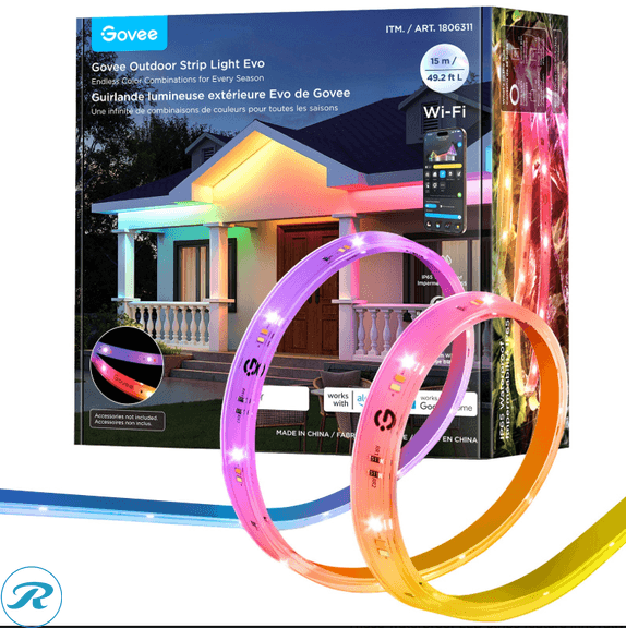 Govee Outdoor 49.2' RGBIC Pro LED Strip Lights - New