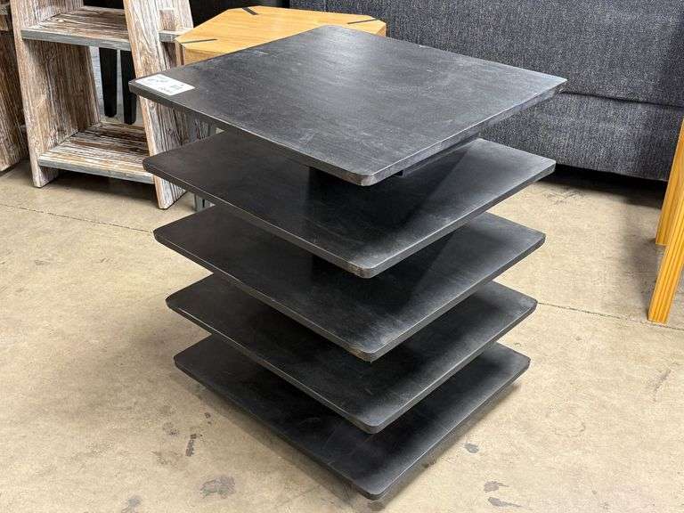 Black Multi-Tier Rotating Display Shelf, 22" x 20"