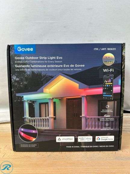 Govee Outdoor 49.2' RGBIC Pro LED Strip Lights - New - Roller Auctions