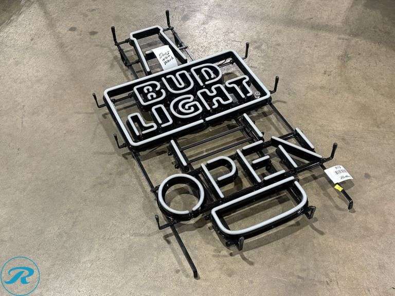 Bud Light Open Lighted Sign (Inoperable)