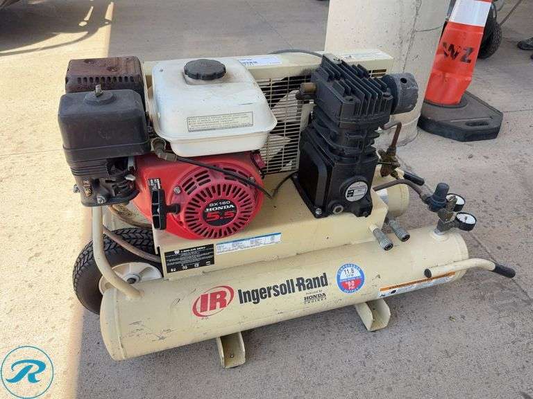 Ingersoll Rand Air Compressor, Gasoline, 135 PSIG, 8-Gallon