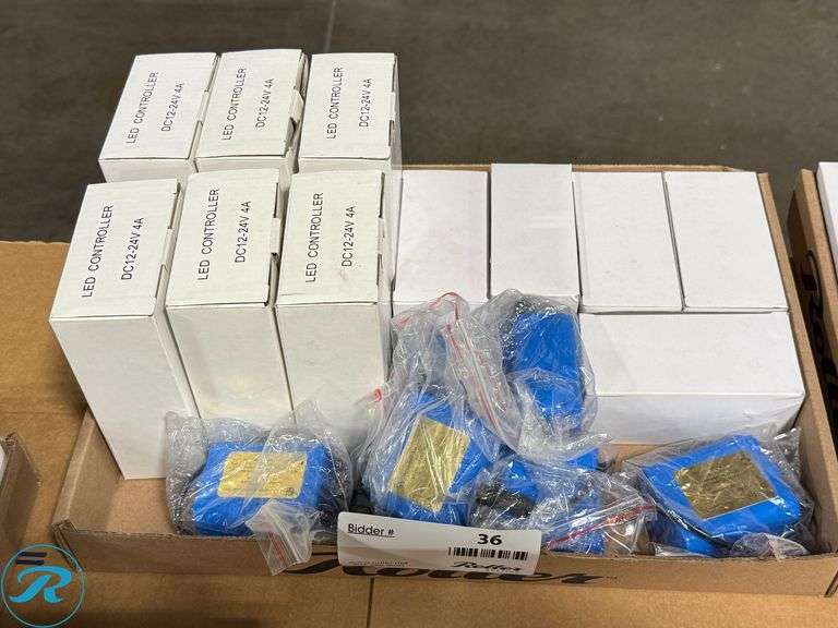 Tray of LED Controllers DC12-24V 4A With Batteries and Charges