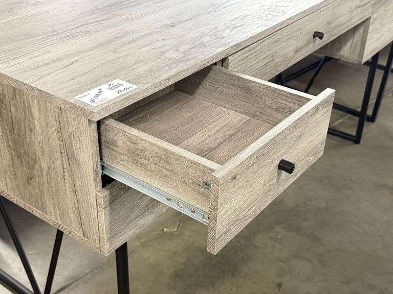 Modern Wood and Metal Desk, 63" x 28.75" - Roller Auctions