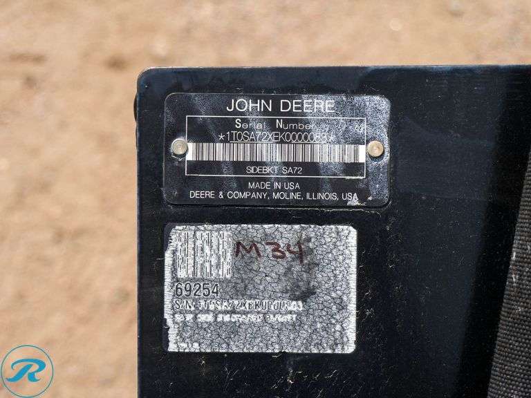John Deere SA72 Hydraulic Side Bucket with Conveyor To Fit Skid Steer Loader - Roller Auctions