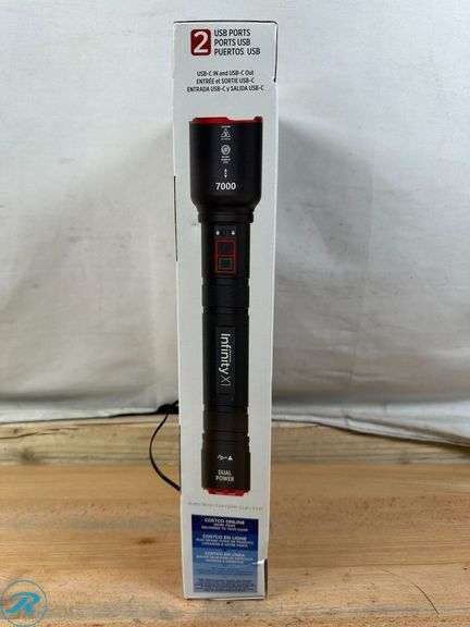 Infinity X1 7000L Dual Power Rechargeable Flashlight - Like New/Opened - Roller Auctions