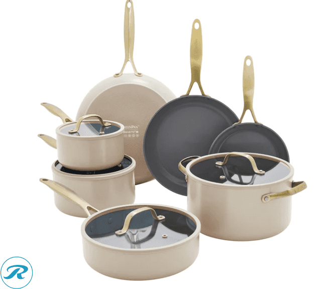 GreenPan Jewel Pro 11-piece Cookware Set - Like New/Open Box/(2) Pan Used